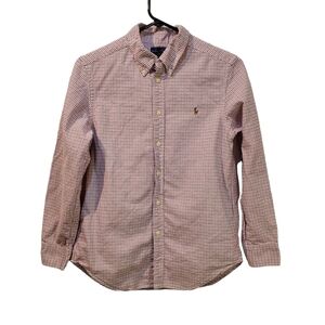 Ralph Lauren Button Down Checked‎ Long Sleeve Shirt Size L (14-16) Youth